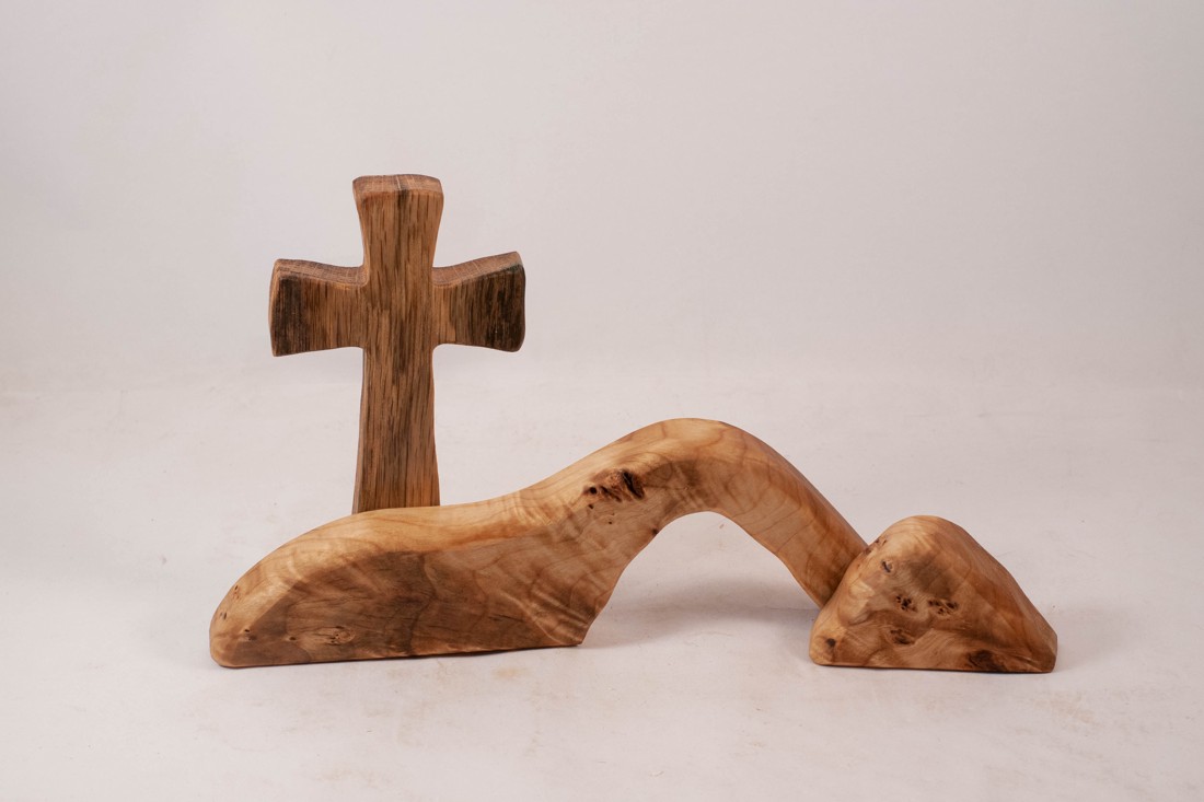 Decorațiune de Paște cu cruce, cruce din lemn - casă & stil de viață - accesorii religioase - cruce - Artynos.ro