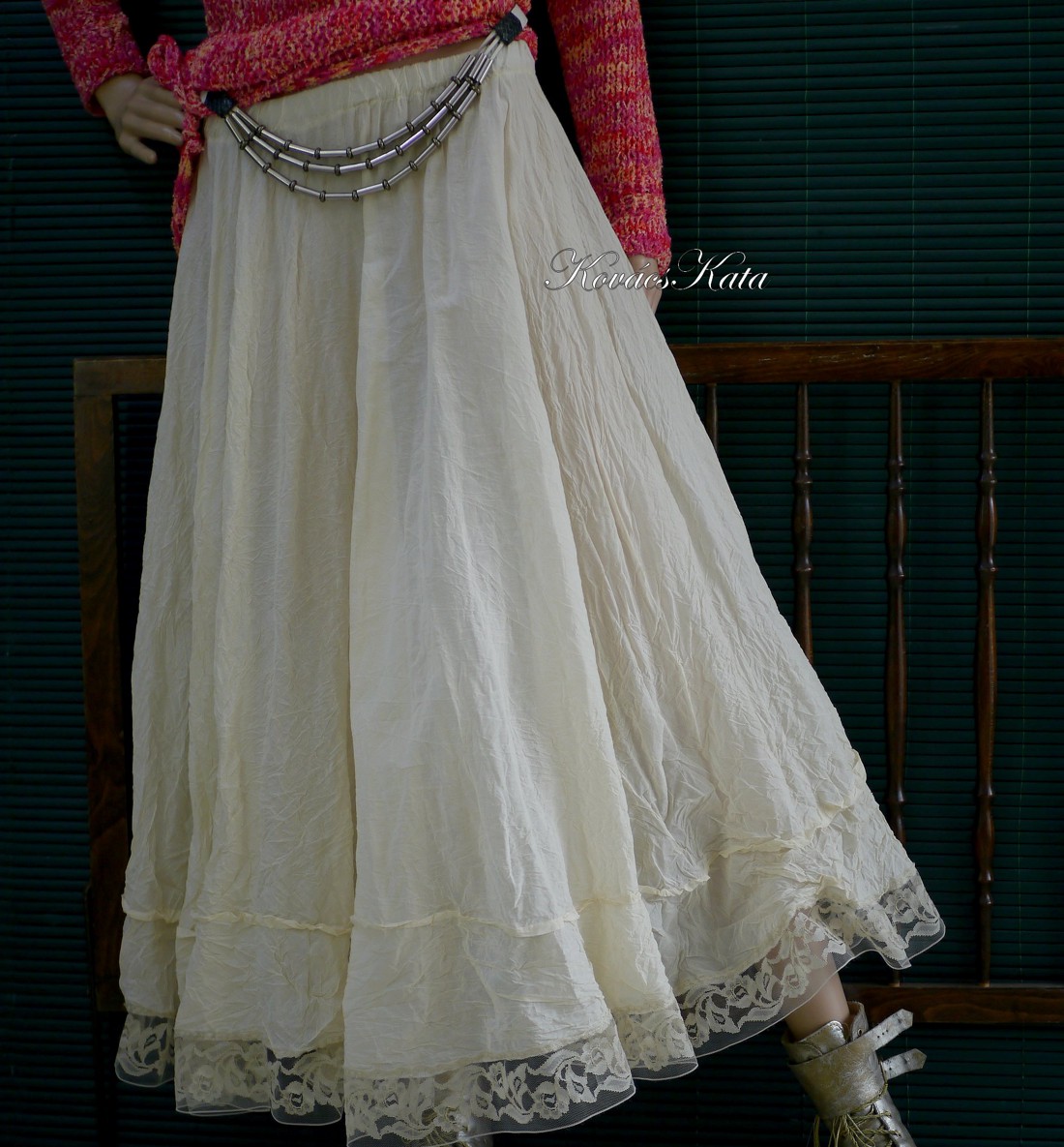 ROSE - fustă lungă romantică, petticoat - îmbrăcăminte și modă - haine damă - fustă damă - Artynos.ro