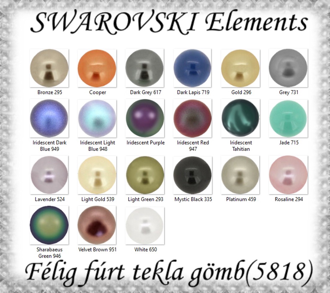 Swarovski cristal pandantiv: sferă semi-forat 8mm în mai multe culori SW5818-8 -  - Artynos.ro
