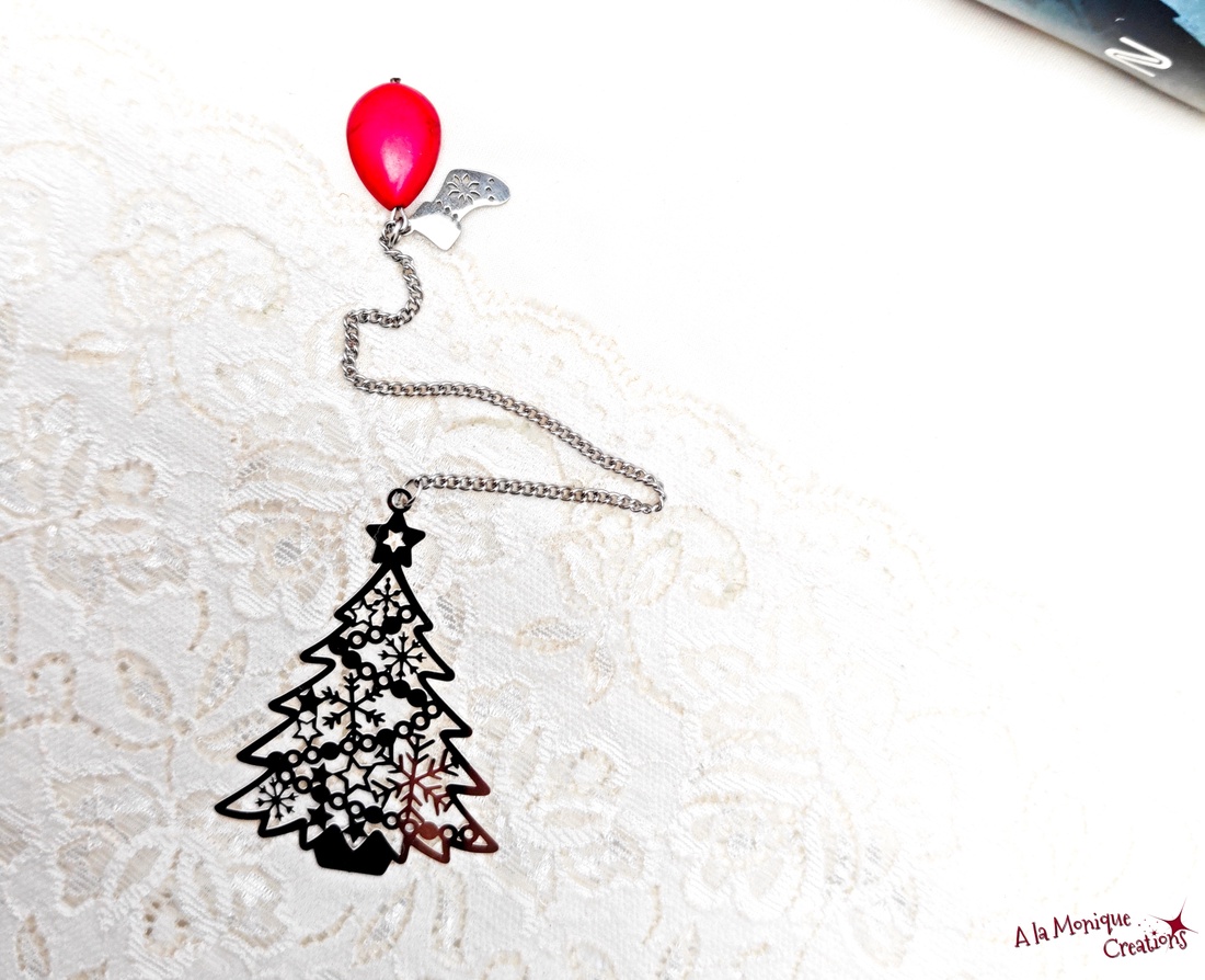 Semn de carte cu brad si howlite - cărți și creații cu tematică muzicală, cadouri - semn de carte - Artynos.ro