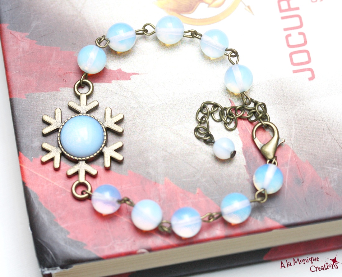 Bratara fulg de nea cu opalit - bijuterii - brățări - brățări din pietre semiprețioase - Artynos.ro