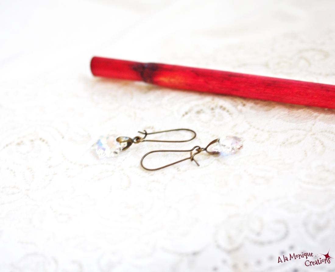 Cercei fulgi de zapada - bijuterii - cercei - cercei din sticlă - Artynos.ro