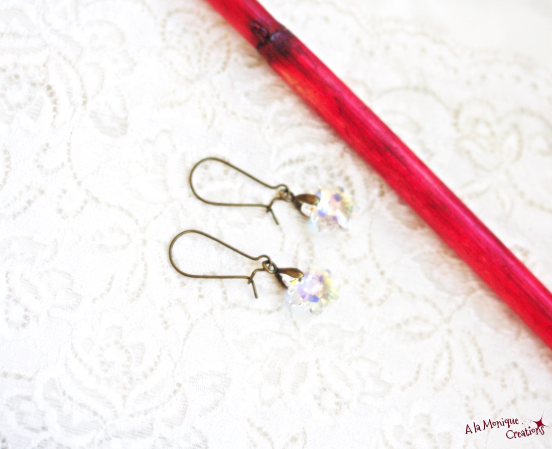 Cercei fulgi de zapada - bijuterii - cercei - cercei din sticlă - Artynos.ro