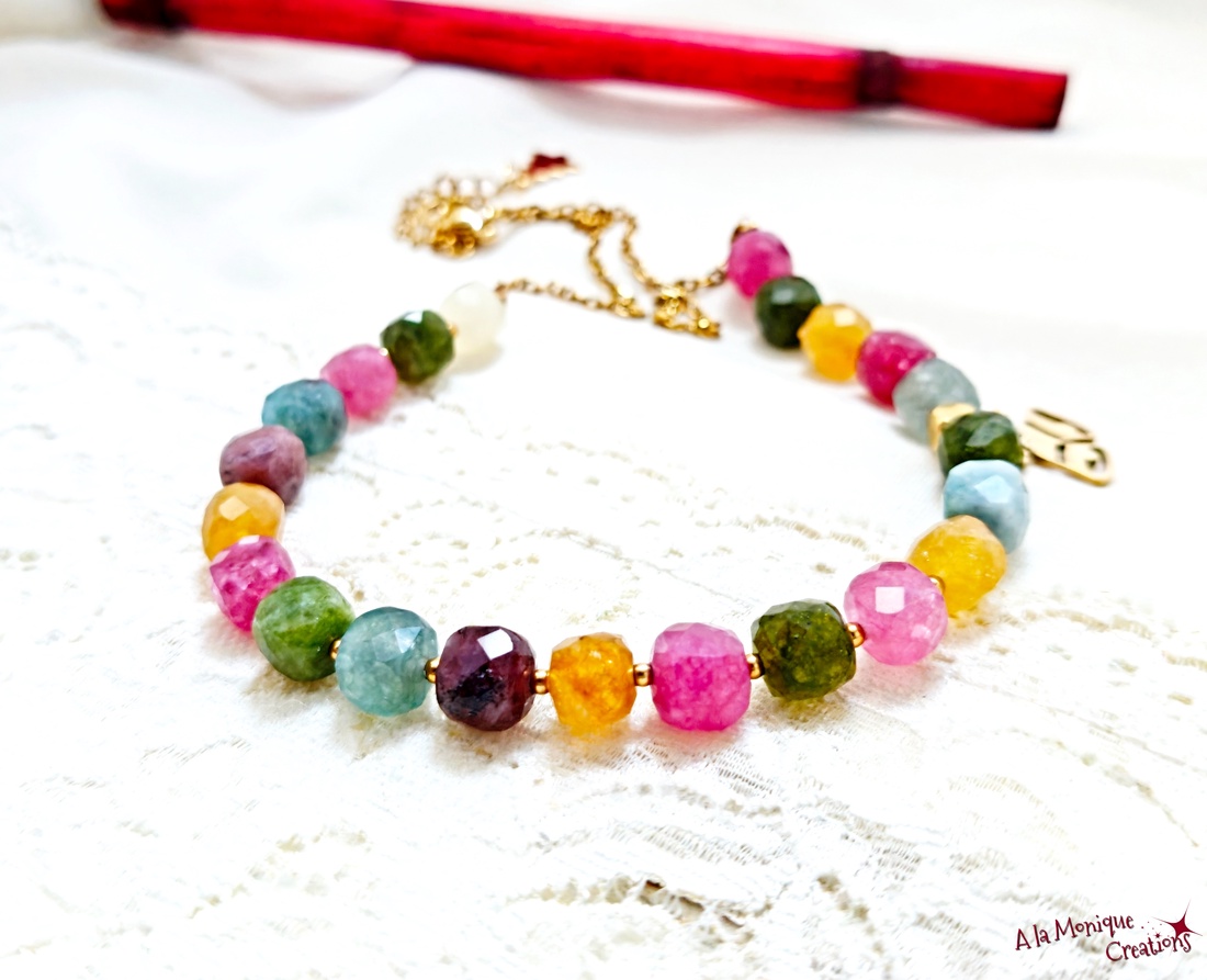 Colier de Craciun cu turmalina - bijuterii - coliere - coliere cu pandative - Artynos.ro