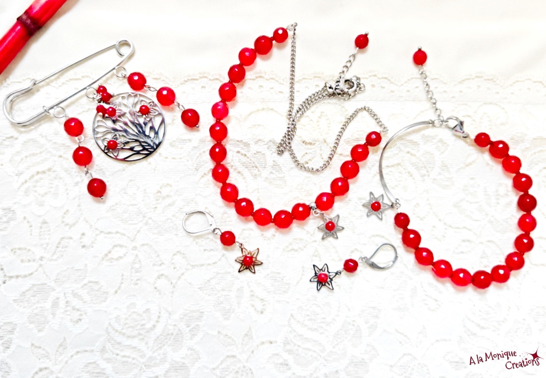 Brosa de iarna cu flori visinii - bijuterii - broșe - Artynos.ro