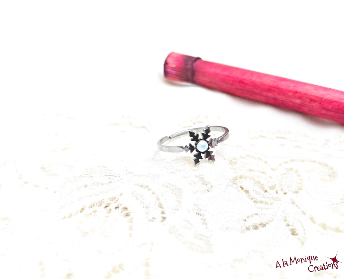 Inel fulg de zapada alb - bijuterii - inele - inele cu pietre semiprețioase - Artynos.ro