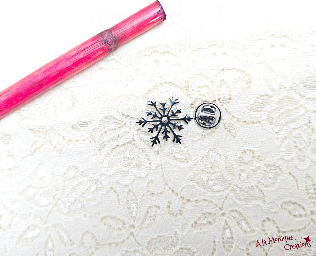 Brosa fulg de zapada alb - bijuterii - broșe - Artynos.ro