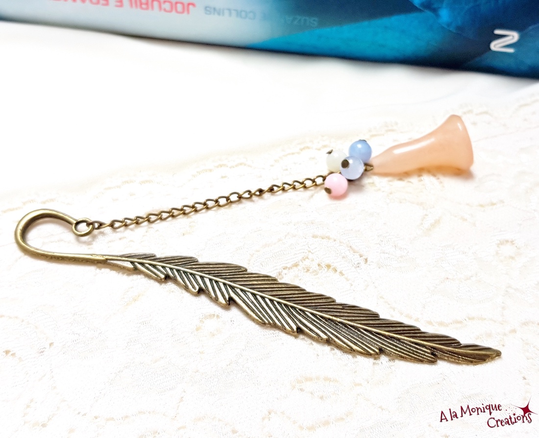 Semn de carte cu floare de calcit si cuart - cărți și creații cu tematică muzicală, cadouri - semn de carte - Artynos.ro