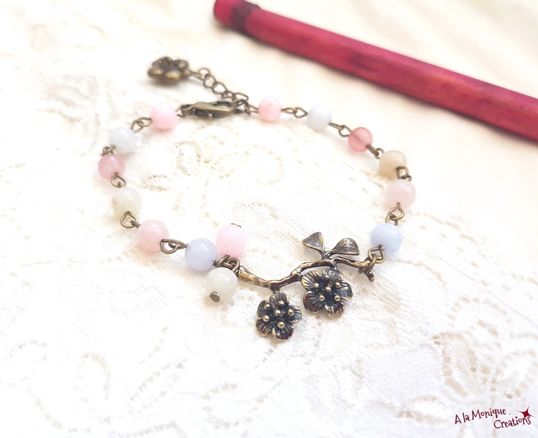 Bratara cu cuart pastel - bijuterii - brățări - brățări din pietre semiprețioase - Artynos.ro
