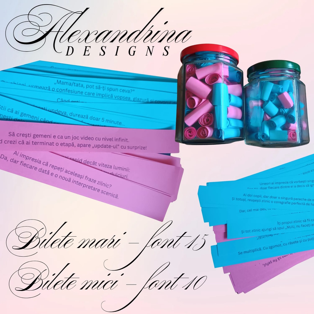 Borcan personalizat cu 60 de bilețele tematice  Mesaje unice create special pentru tine - crăciun - cadouri de moș crăciun - cadouri de moș crăciun - Artynos.ro