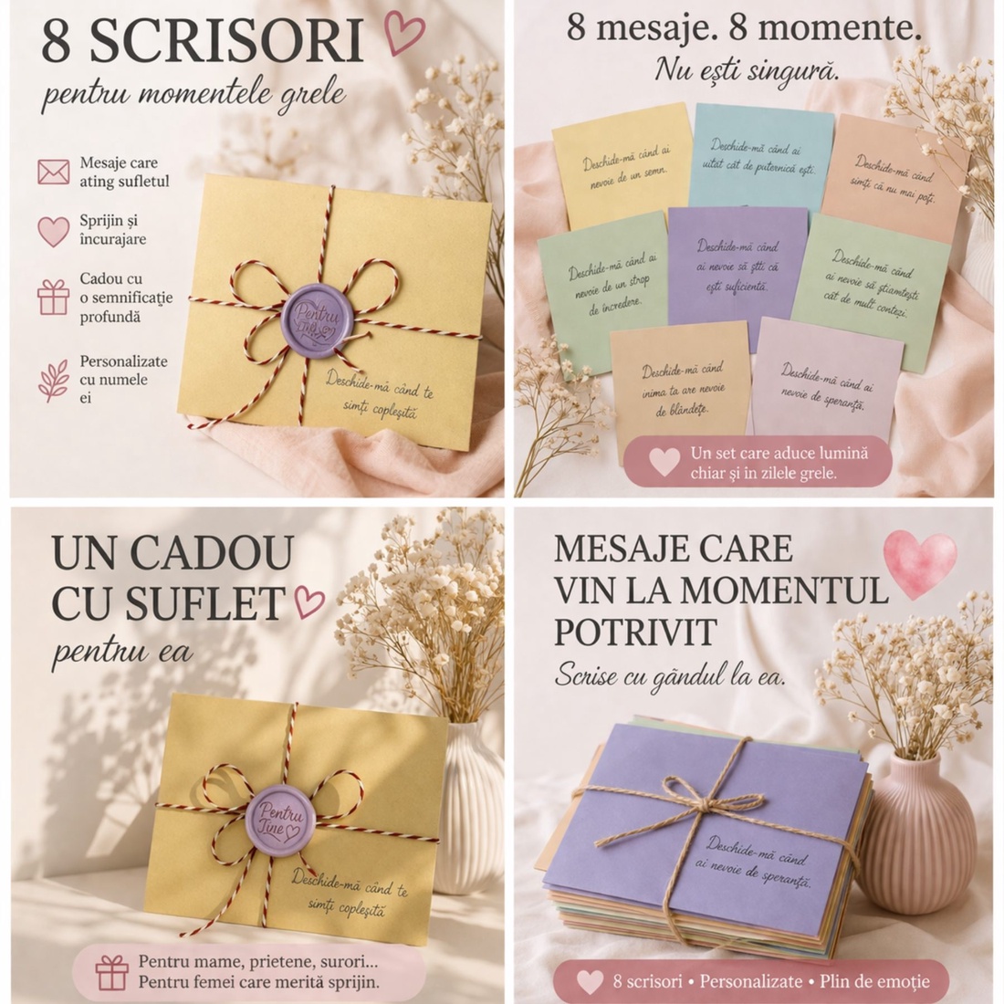  Set 8 Scrisori de Încurajare pentru Momente Grele  - casă & stil de viață - seturi de cadou - Artynos.ro