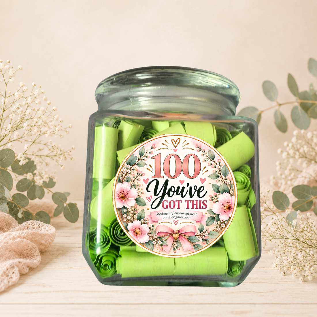 100 Encouraging Messages Jar � Inspirational Gift for Someone Special - casă & stil de viață - accesorii religioase - binecuvântarea casei - Artynos.ro