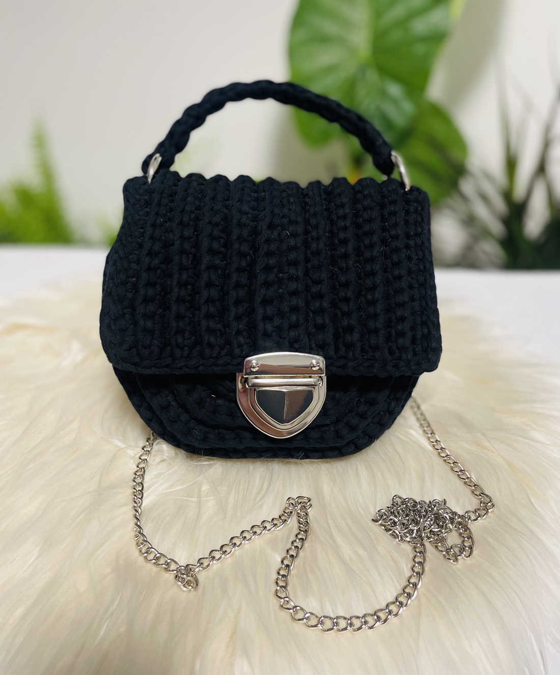 Poșetă croșetată - genți și portofele - genți de mână și umăr - geantă casual - Artynos.ro