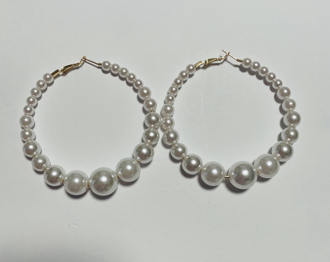 Cercei rotunzi cu perle - accesorii nuntă - bijuterii mireasă - cercei mireasă - Artynos.ro