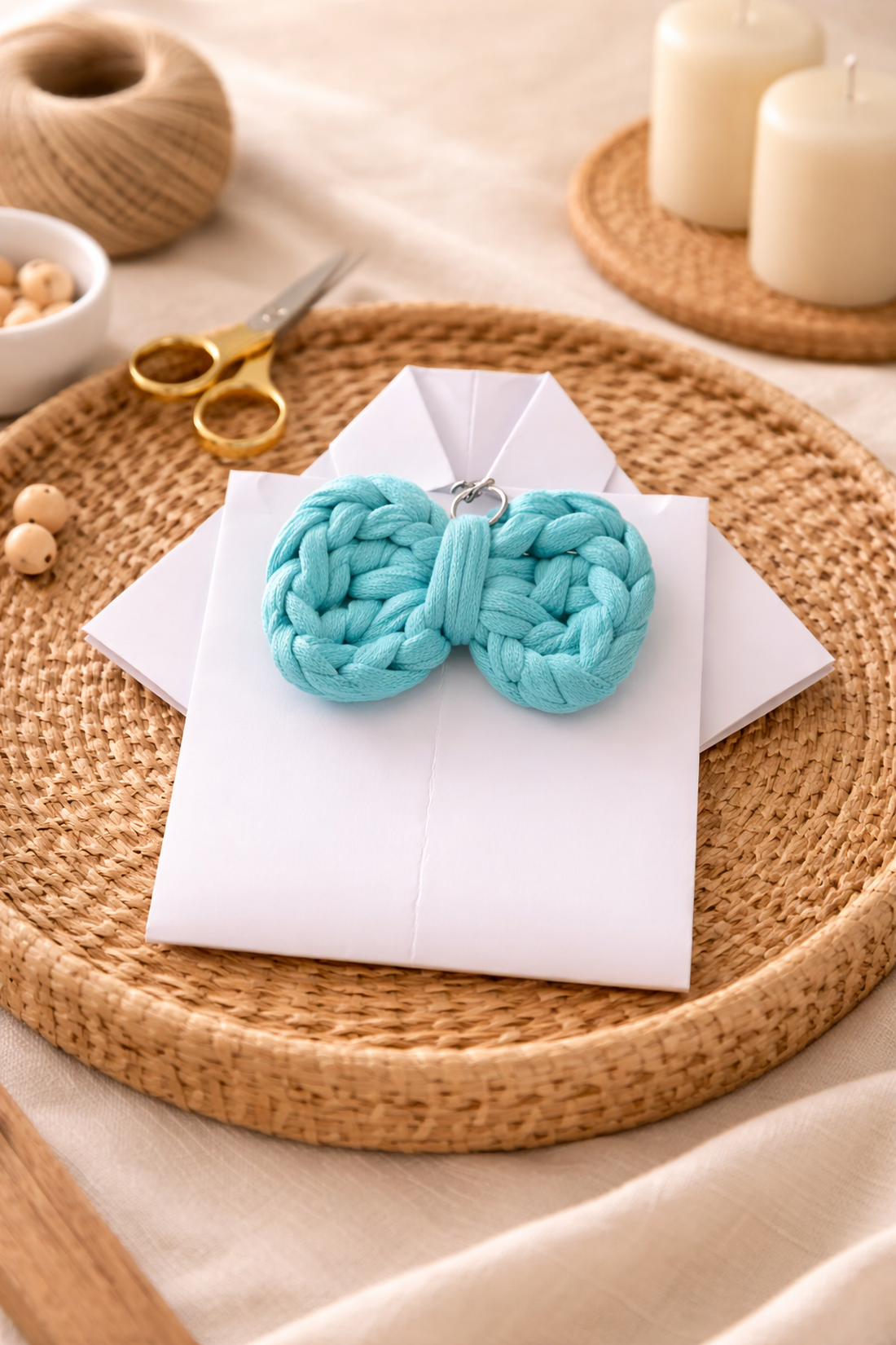 Breloc fundiță sub formă de papion - genți și portofele - accesorii genți - breloc - Artynos.ro