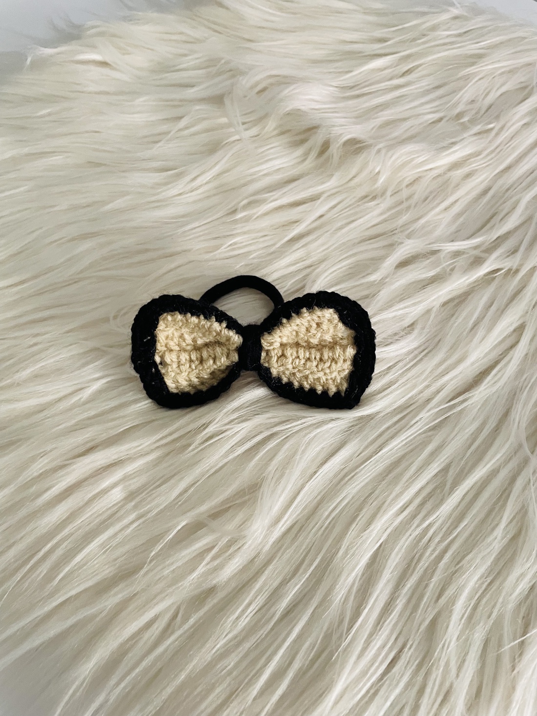 Elastic pt păr- bej și negru  - îmbrăcăminte și modă - accesorii păr - elastic de păr - Artynos.ro