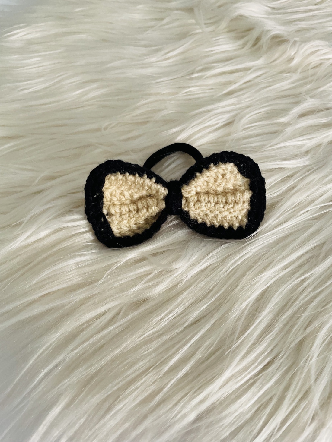 Elastic pt păr- bej și negru  - îmbrăcăminte și modă - accesorii păr - elastic de păr - Artynos.ro