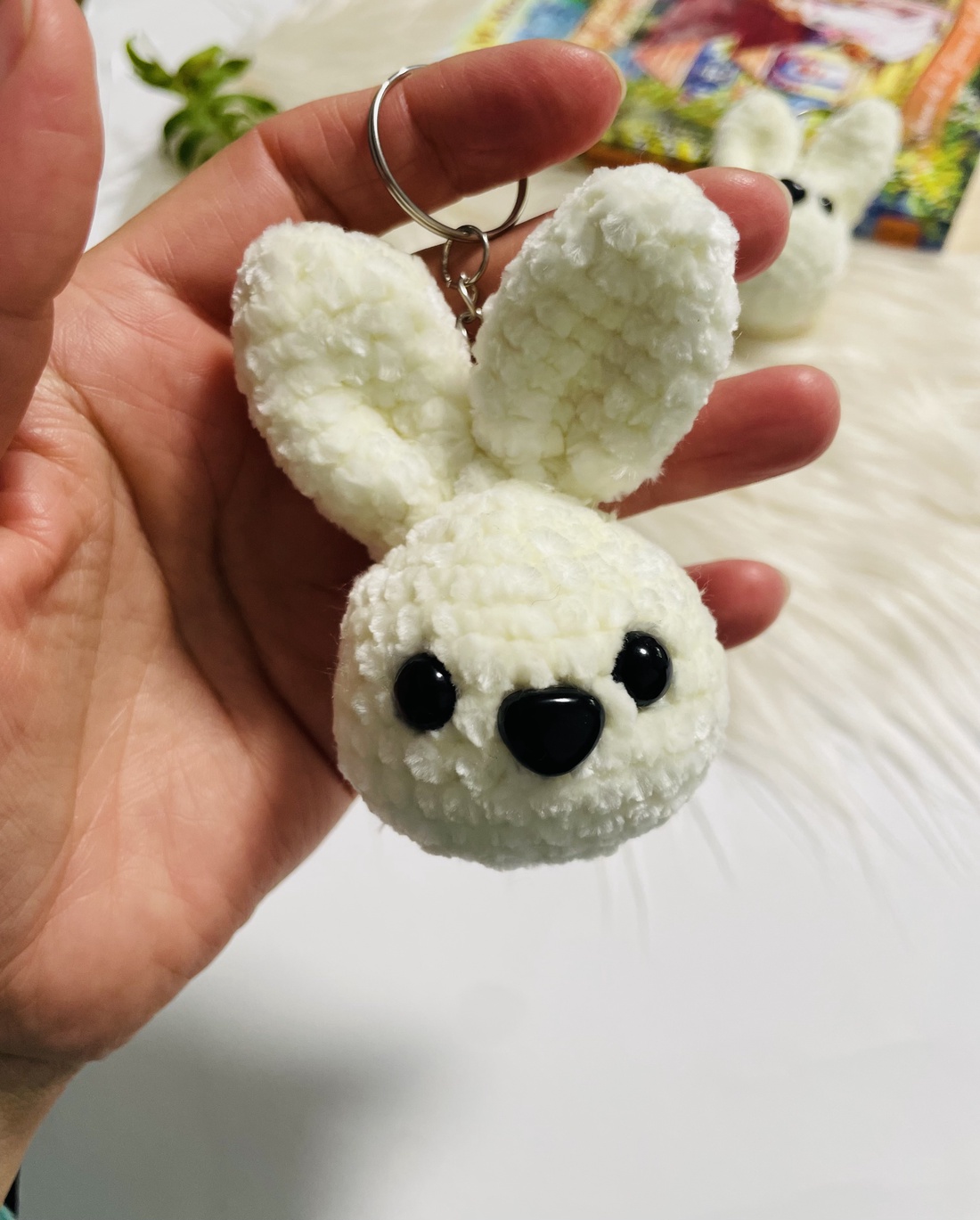 Breloc - iepuraș - genți și portofele - accesorii genți - breloc - Artynos.ro