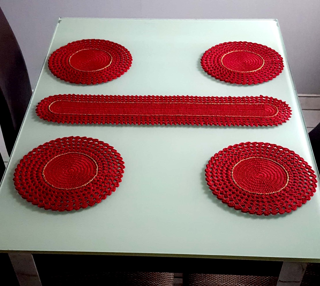 Aler de masă croșetat/Față de masă croșetată - casă & stil de viață - decorațiuni de casă - decorațiuni de masă și rafturi - fețe de masă croșetate - Artynos.ro