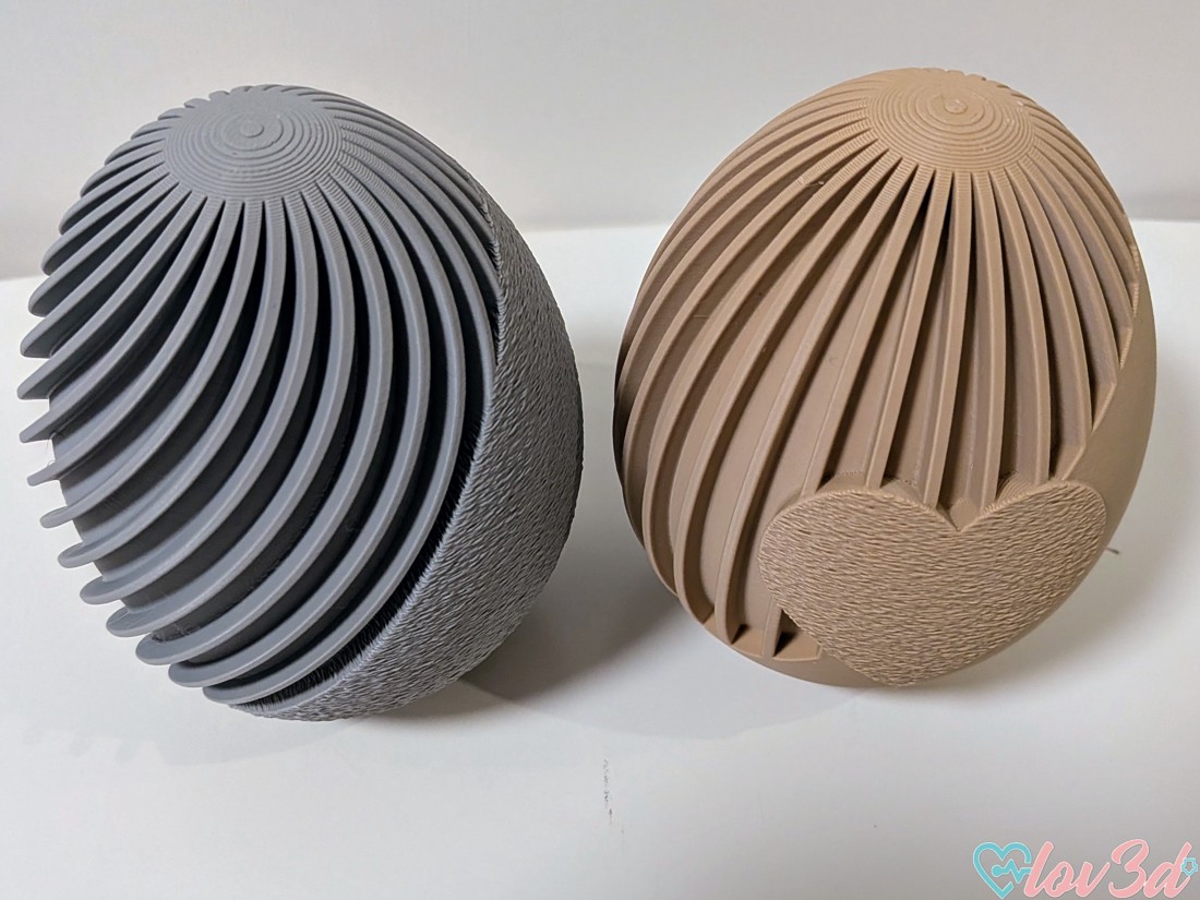 Figurină de Paște cu textură 3D  Ou texturat cu decupaj în formă de inimă  Decorațiune minimalistă de primăvară -  - Artynos.ro