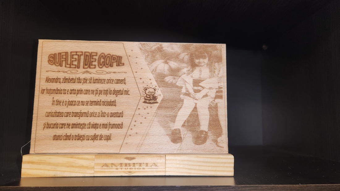Plachetă personalizată din lemn � Cadou de apreciere cu mesaj și fotografie - arte vizuale și accesorii  - fotografie - altă fotografie - Artynos.ro