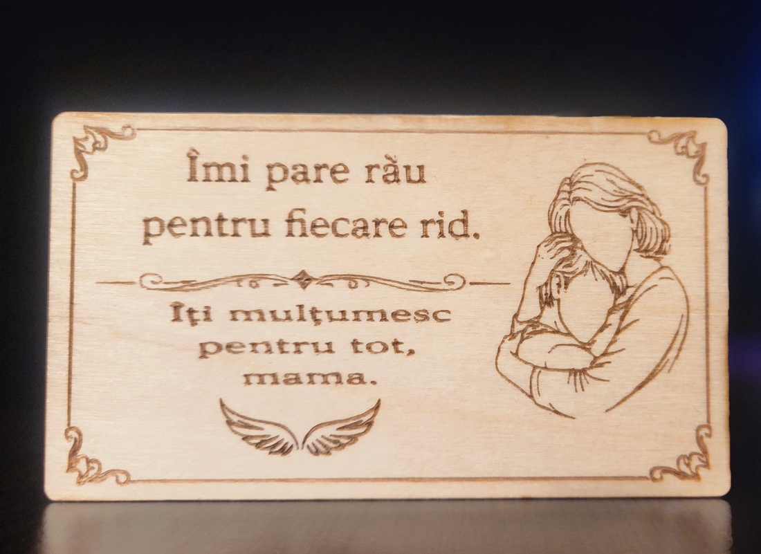 Plachetă din lemn gravată � Cadou pentru viitoare mamă - casă & stil de viață - decorațiuni de casă - decorațiuni de pereți - placă decorativă - Artynos.ro