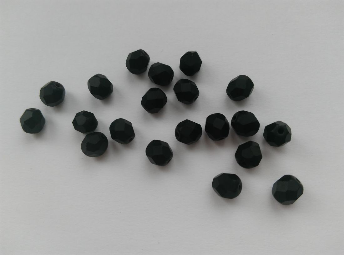 Mărgele cehe fațetate din sticlă - 6mm - 40 buc / pachet - negru mat - - Artynos.ro Mărgele cehe fațetate din sticlă - 6mm - 40 buc / pachet - negru mat - - Artynos.ro