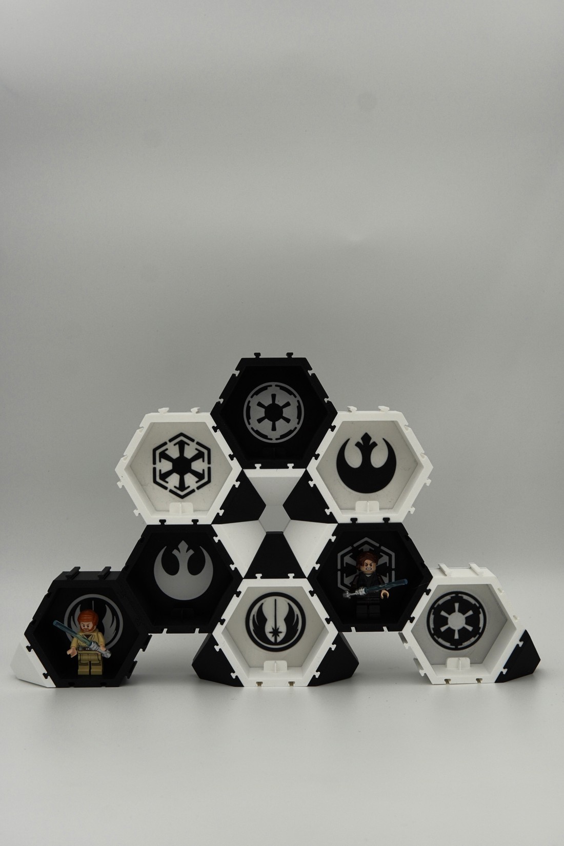 STAR WARS - Suport modular pentru minifigurine LEGO (hexa) - casă & stil de viață - organizare & depozitare - cutie depozitare - Artynos.ro