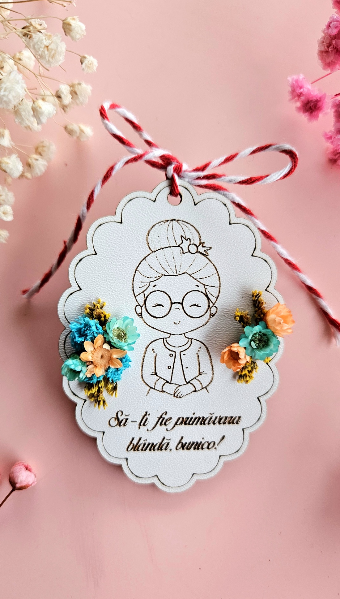 Broșă mărțișor Bunica  - bijuterii - mărțișor - Artynos.ro