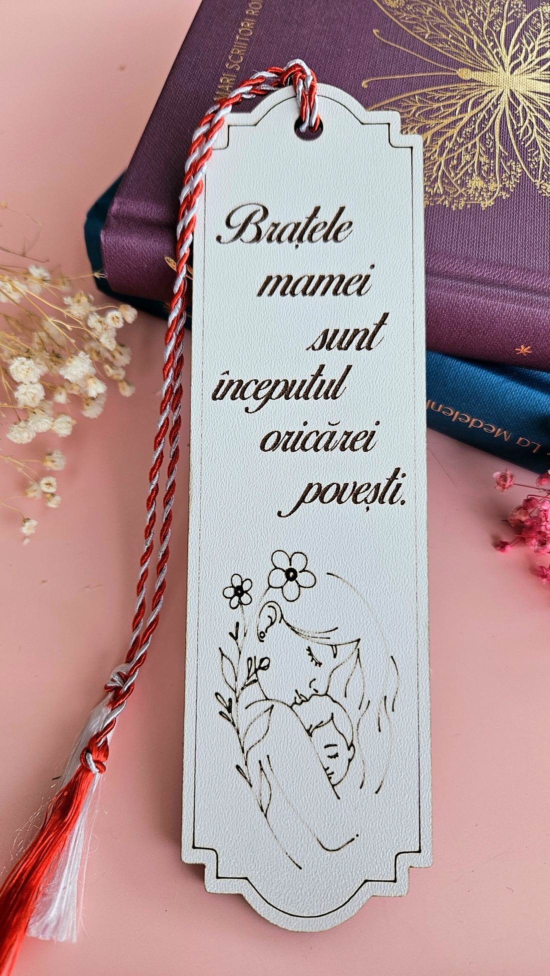 Mărțișor Semn de carte Mama - bijuterii - mărțișor - Artynos.ro