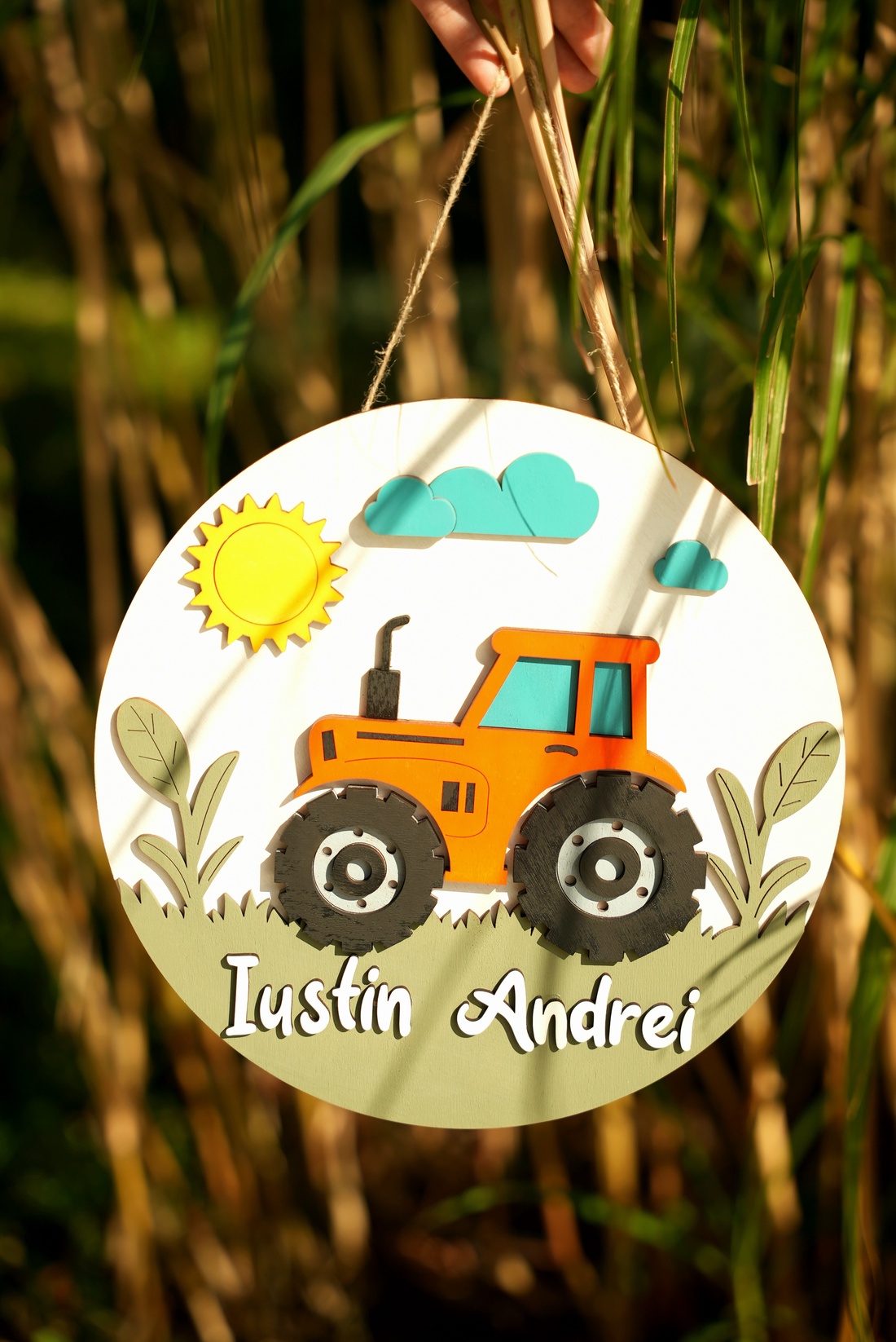 Plachetă decorativă cu nume - decor de sărbători - decorațiuni de paște - alte creații de paște - Artynos.ro