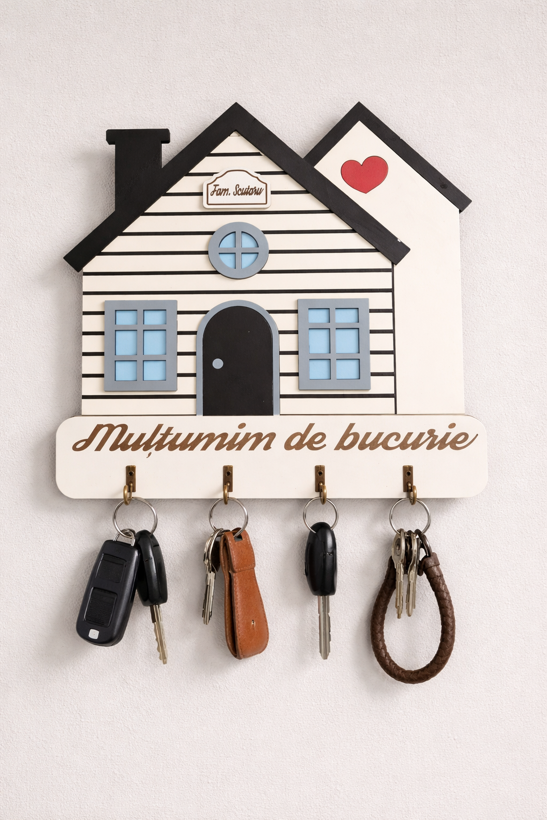 Suport de chei tip căsuță  - casă & stil de viață - mobilier artizanal - cuier - Artynos.ro