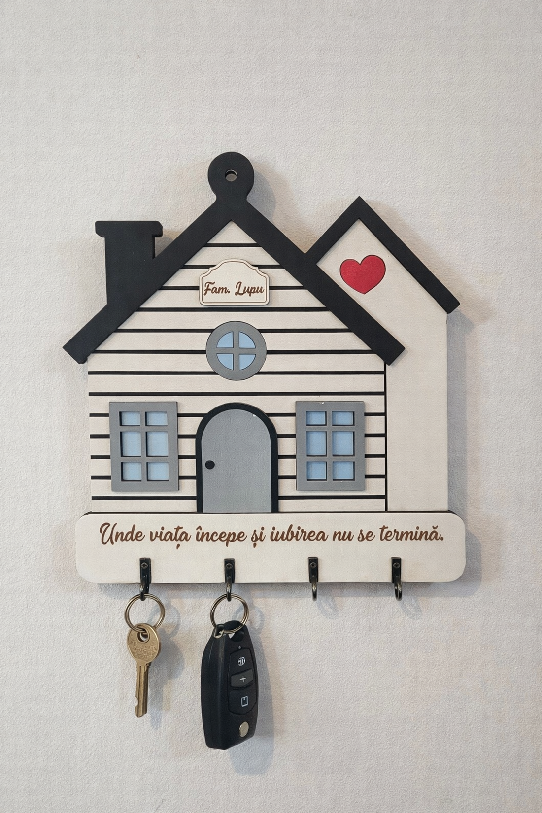 Suport de chei tip căsuță  - casă & stil de viață - mobilier artizanal - cuier - Artynos.ro