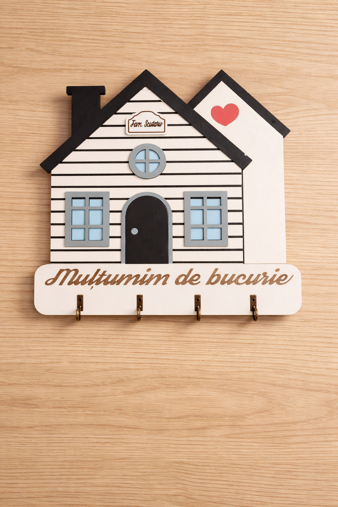 Suport de chei tip căsuță  - casă & stil de viață - mobilier artizanal - cuier - Artynos.ro