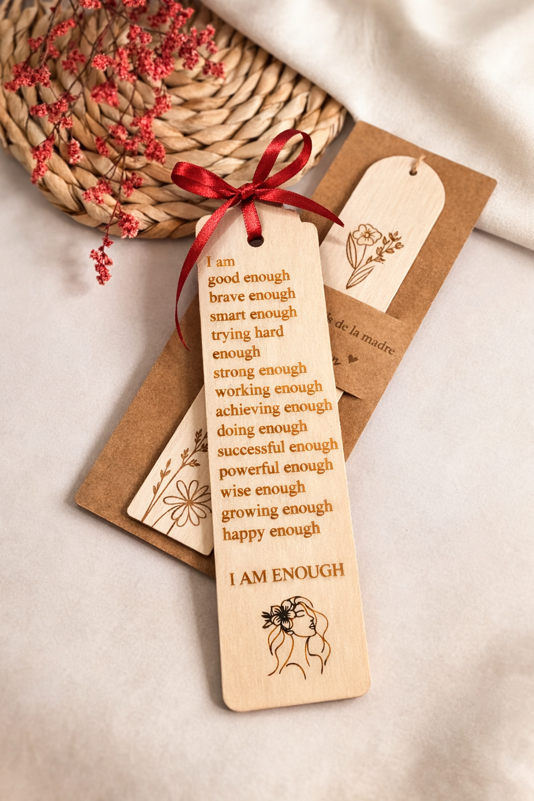 Semn de carte I am enough - cărți și creații cu tematică muzicală, cadouri - semn de carte - Artynos.ro