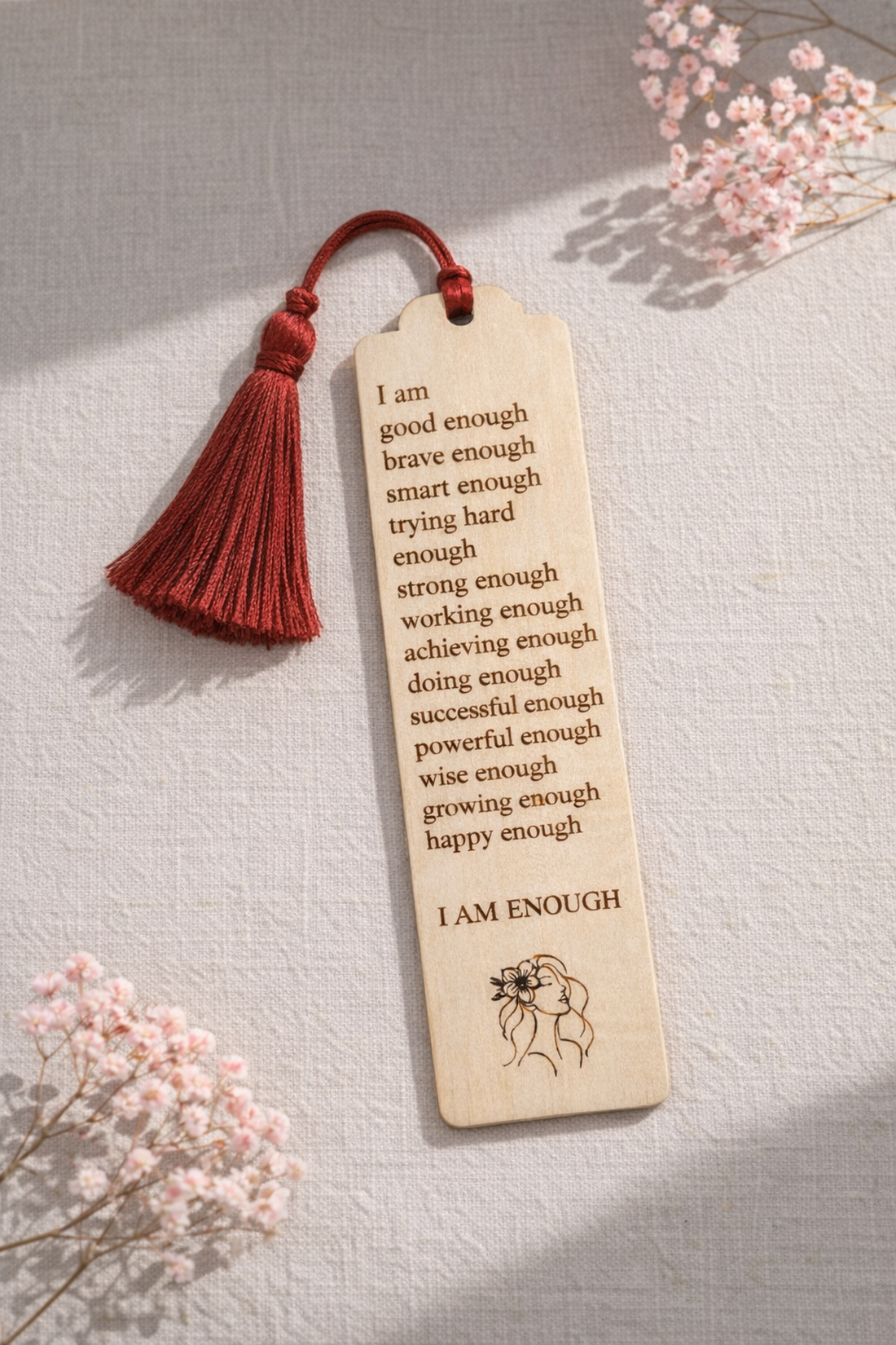 Semn de carte I am enough - cărți și creații cu tematică muzicală, cadouri - semn de carte - Artynos.ro