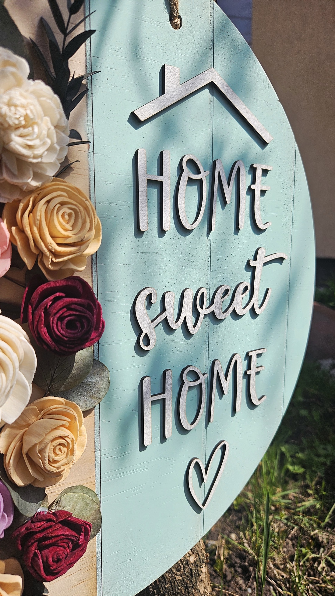 Plachetă decorativă cu flori și mesaj - accesorii nuntă - materiale decor pentru nuntă - decorațiuni nuntă - Artynos.ro