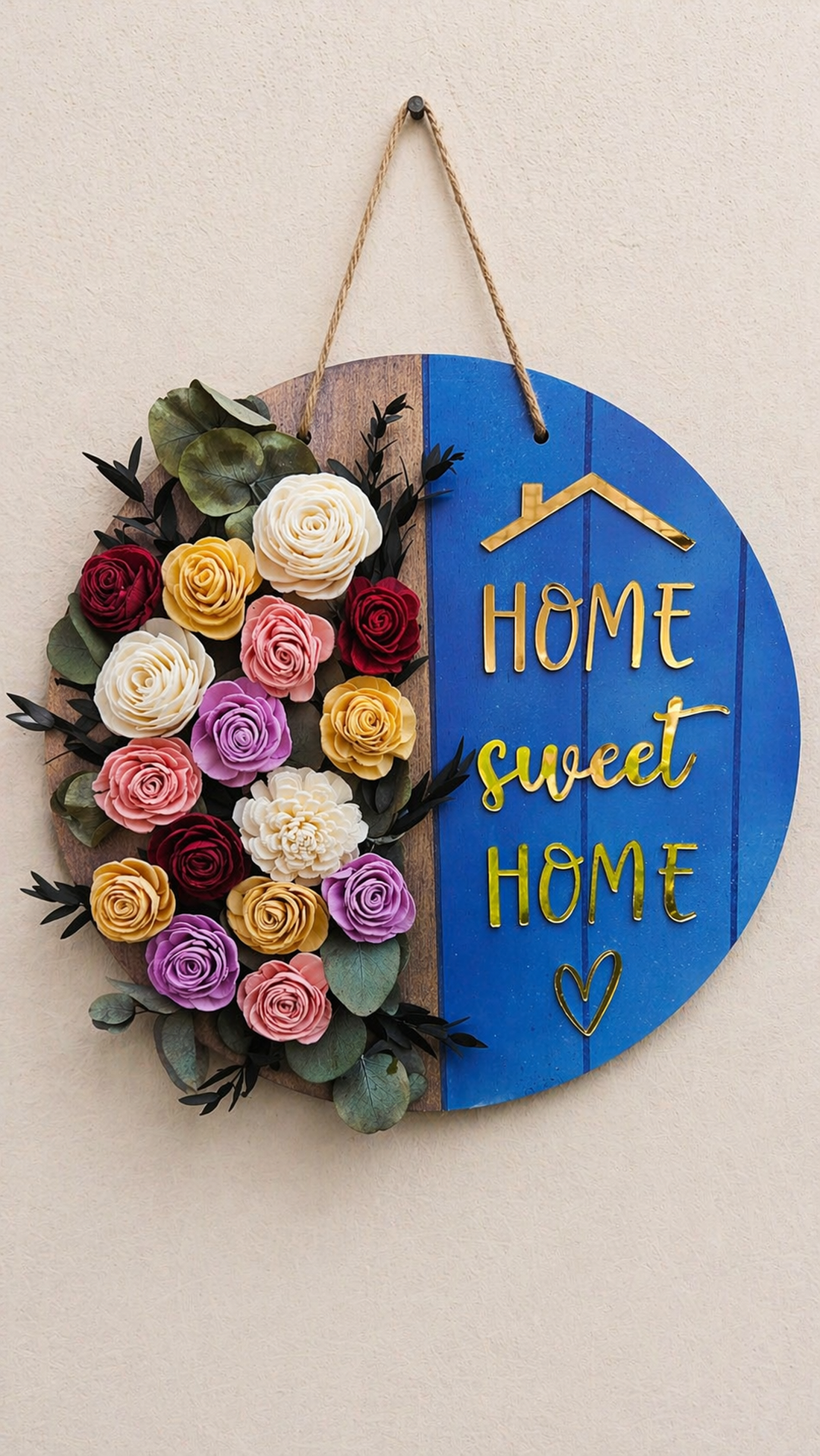 Plachetă decorativă cu flori și mesaj - accesorii nuntă - materiale decor pentru nuntă - decorațiuni nuntă - Artynos.ro