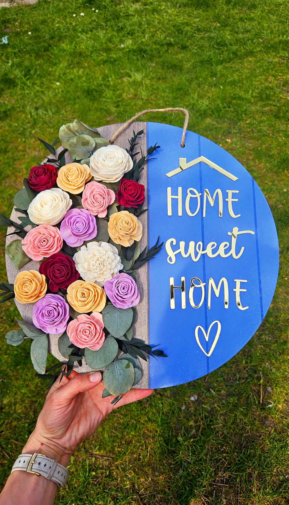 Plachetă decorativă cu flori și mesaj - accesorii nuntă - materiale decor pentru nuntă - decorațiuni nuntă - Artynos.ro