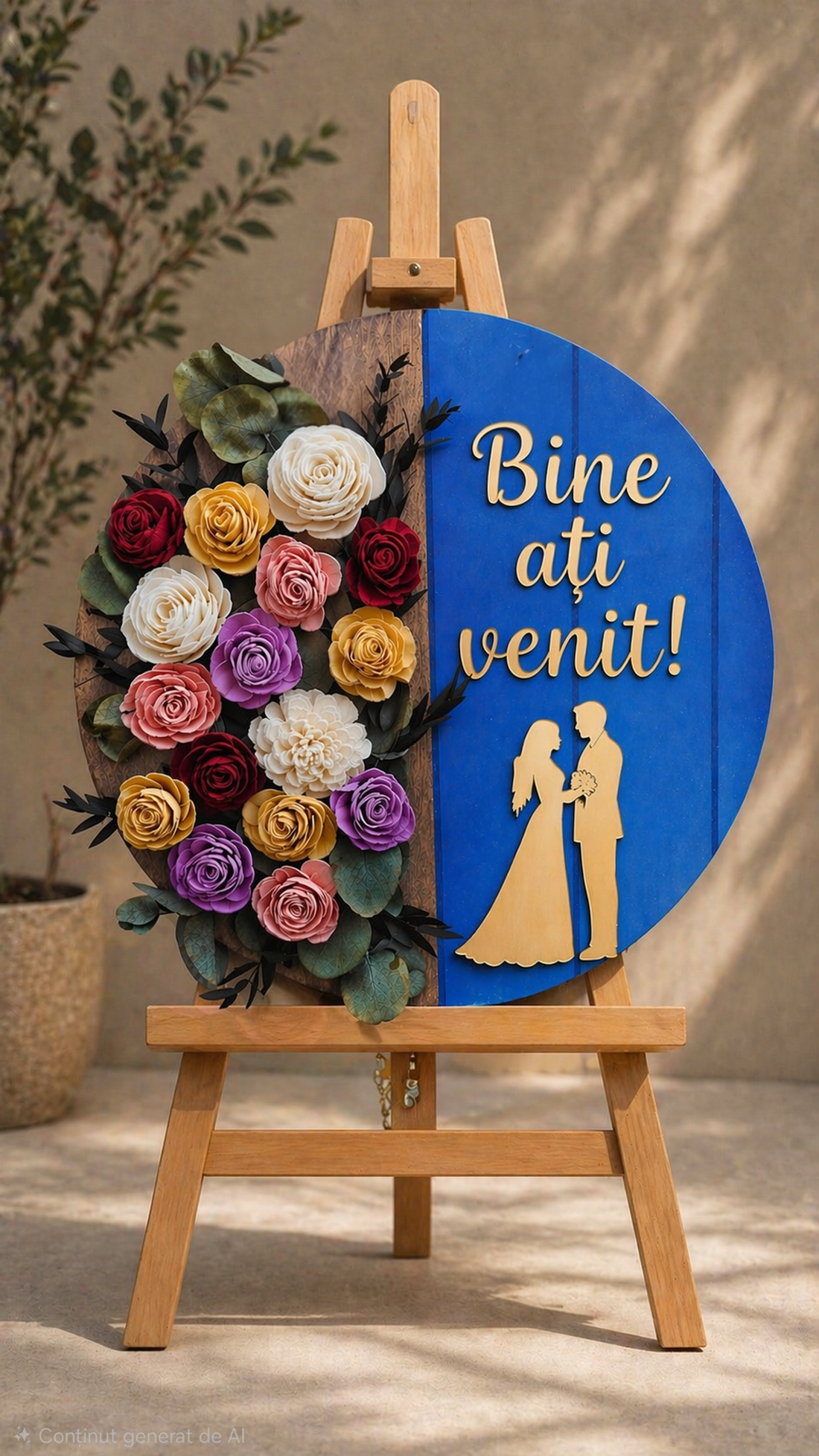 Plachetă decorativă Bine ați venit! - accesorii nuntă - materiale decor pentru nuntă - decorațiuni nuntă - Artynos.ro