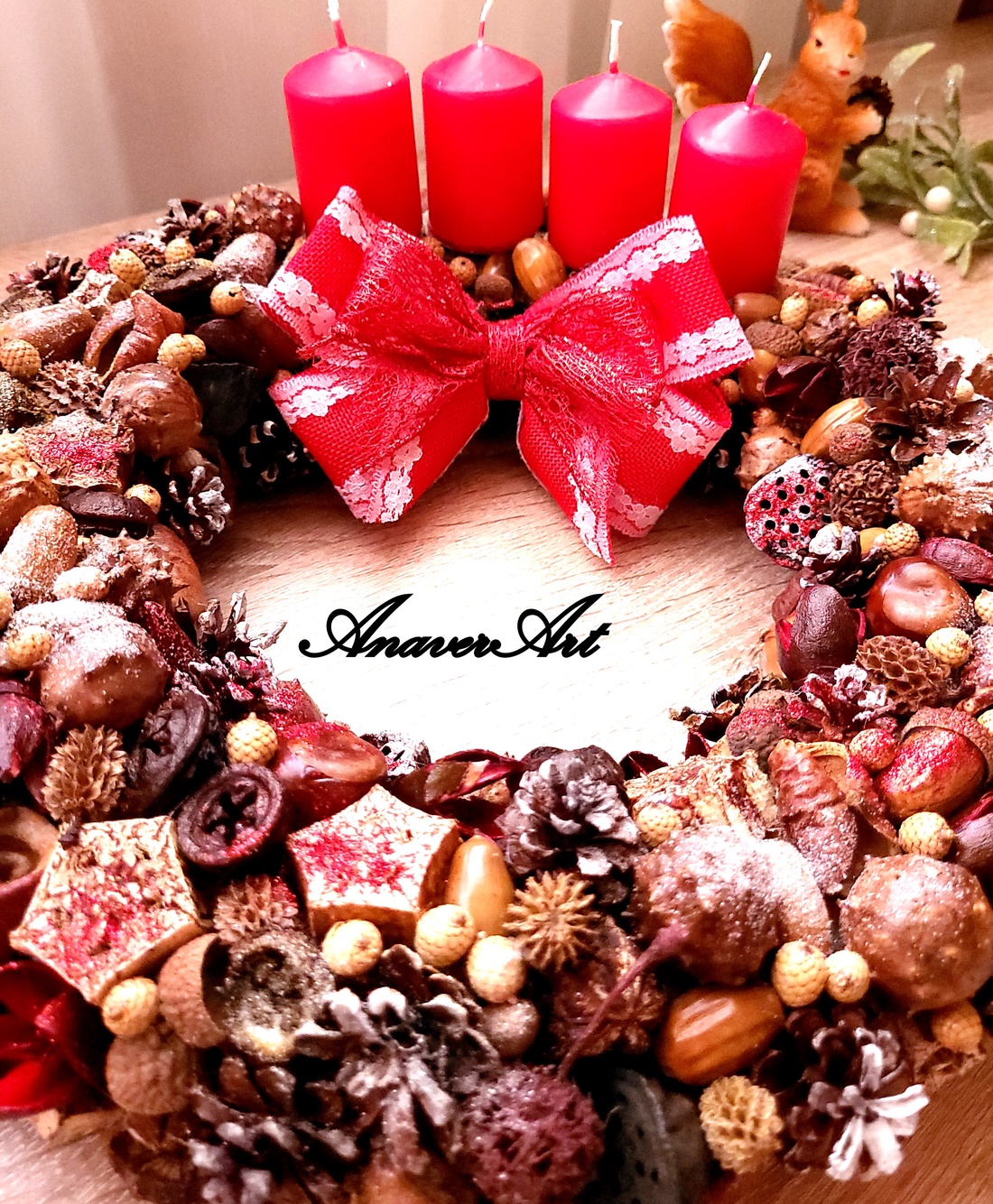 Aranjament de Craciun cu lumanari Coronita de Advent - crăciun - decorațiuni de crăciun de casă - decor pentru masă de crăciun - Artynos.ro Aranjament de Craciun cu lumanari Coronita de Advent - crăciun - decorațiuni de crăciun de casă - decor pentru masă de crăciun - Artynos.ro