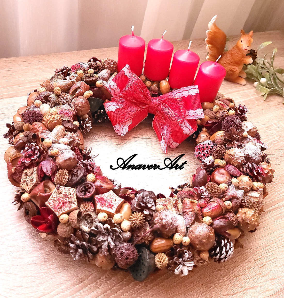 Aranjament de Craciun cu lumanari Coronita de Advent - crăciun - decorațiuni de crăciun de casă - decor pentru masă de crăciun - Artynos.ro Aranjament de Craciun cu lumanari Coronita de Advent - crăciun - decorațiuni de crăciun de casă - decor pentru masă de crăciun - Artynos.ro