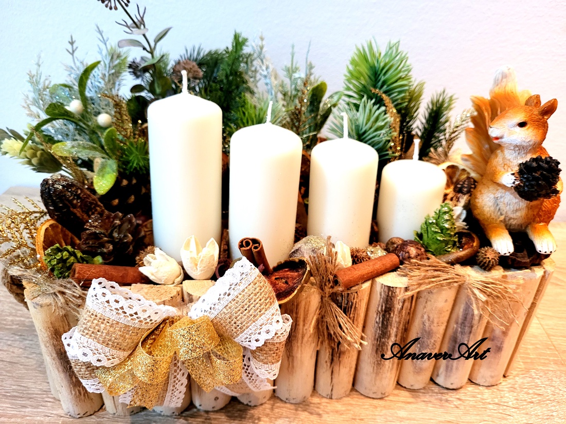 Aranjament de Craciun cu lumanari - crăciun - decorațiuni de advent - decor pentru masa de advent - Artynos.ro Aranjament de Craciun cu lumanari - crăciun - decorațiuni de advent - decor pentru masa de advent - Artynos.ro