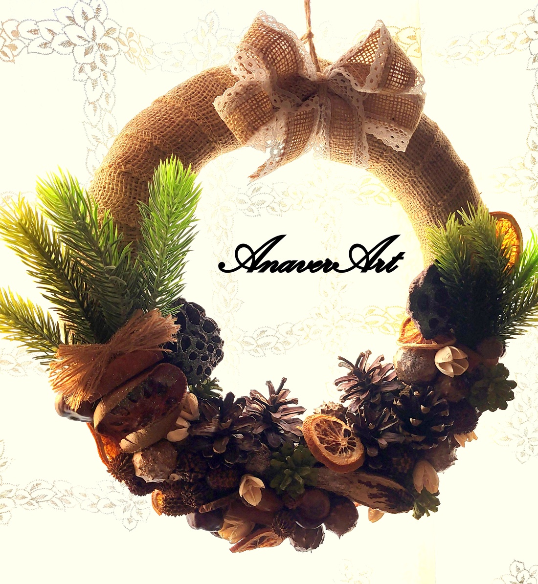 Coronita de Craciun - crăciun - decorațiuni de crăciun de casă - decorațiuni pentru ușă de crăciun - Artynos.ro