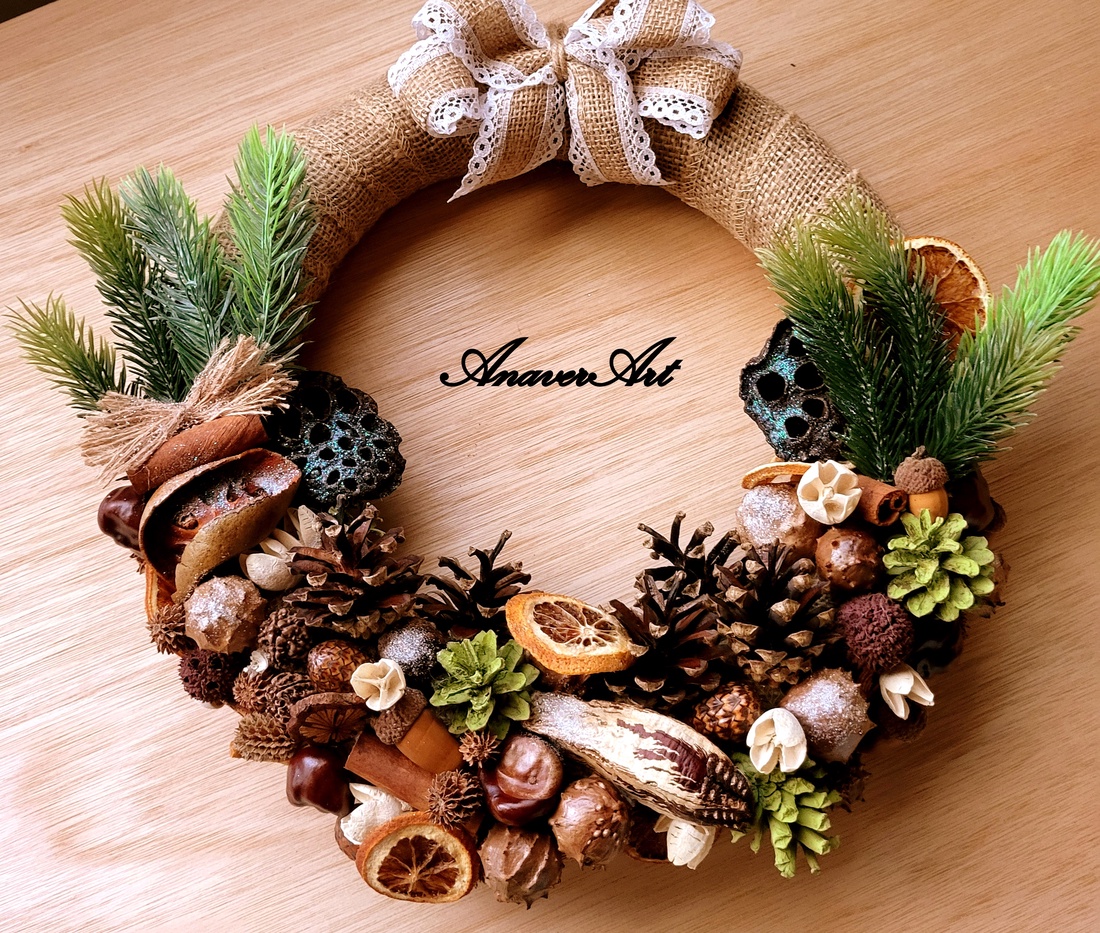 Coronita de Craciun - crăciun - decorațiuni de crăciun de casă - decorațiuni pentru ușă de crăciun - Artynos.ro