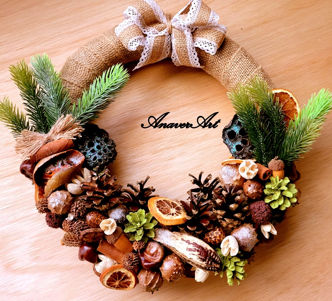 Coronita de Craciun - crăciun - decorațiuni de crăciun de casă - decorațiuni pentru ușă de crăciun - Artynos.ro