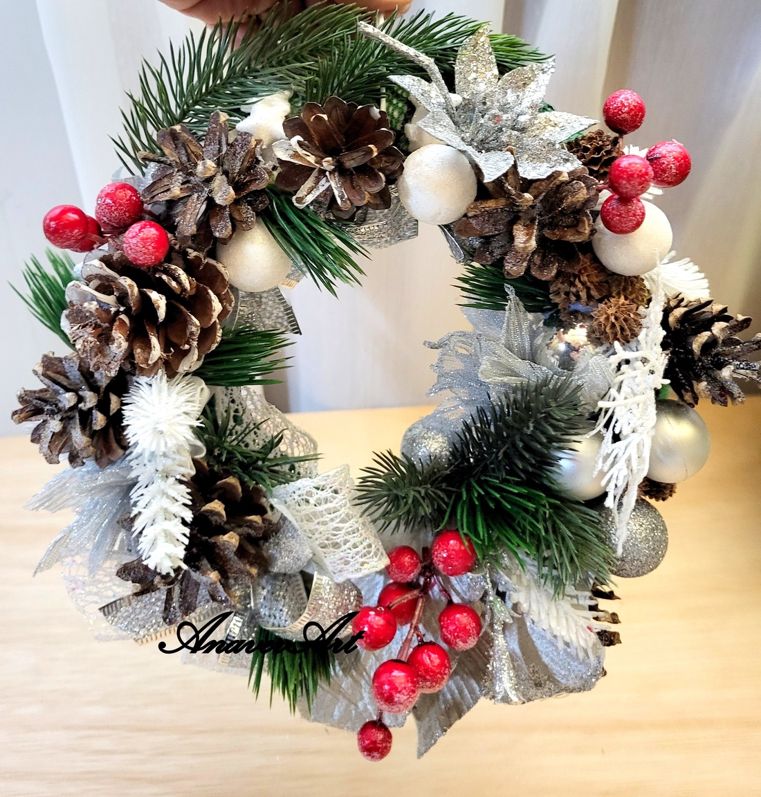 Coronita decorativa pentru usa - crăciun - decorațiuni de crăciun de casă - decorațiuni pentru ușă de crăciun - Artynos.ro