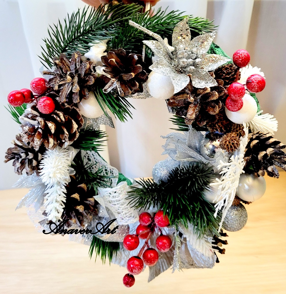 Coronita decorativa pentru usa - crăciun - decorațiuni de crăciun de casă - decorațiuni pentru ușă de crăciun - Artynos.ro