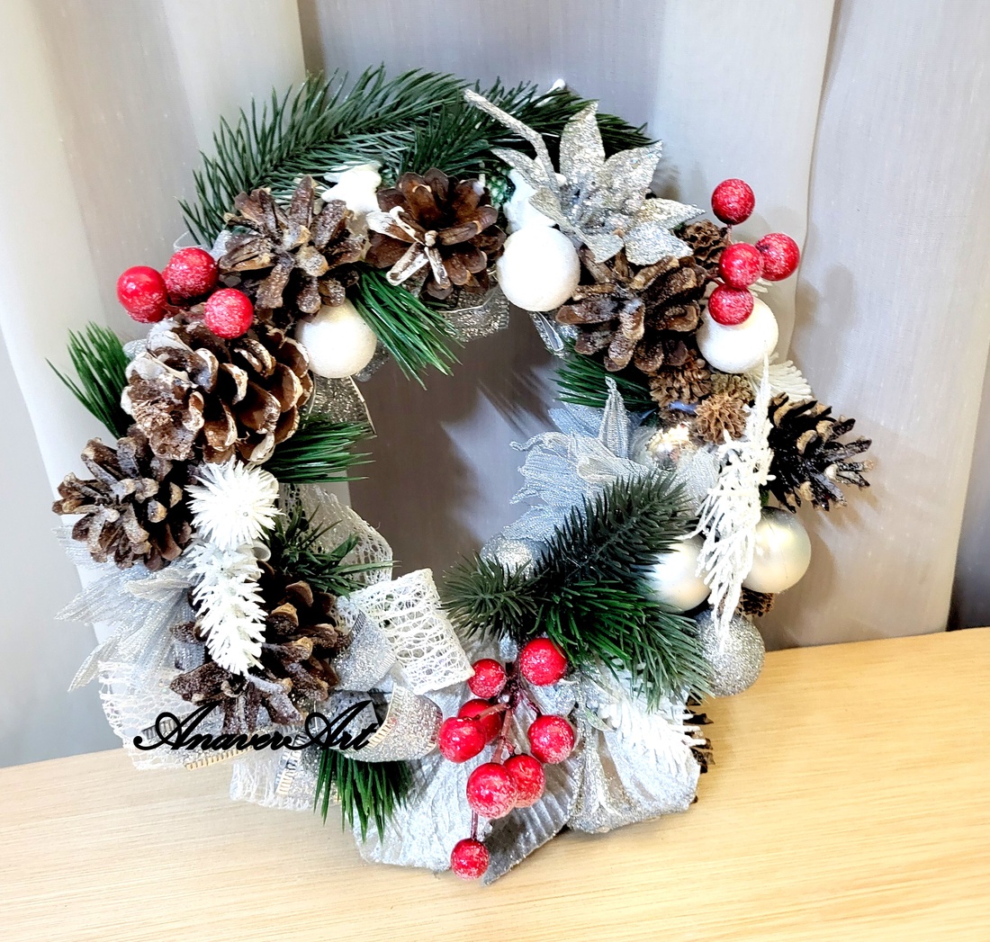 Coronita decorativa pentru usa - crăciun - decorațiuni de crăciun de casă - decorațiuni pentru ușă de crăciun - Artynos.ro