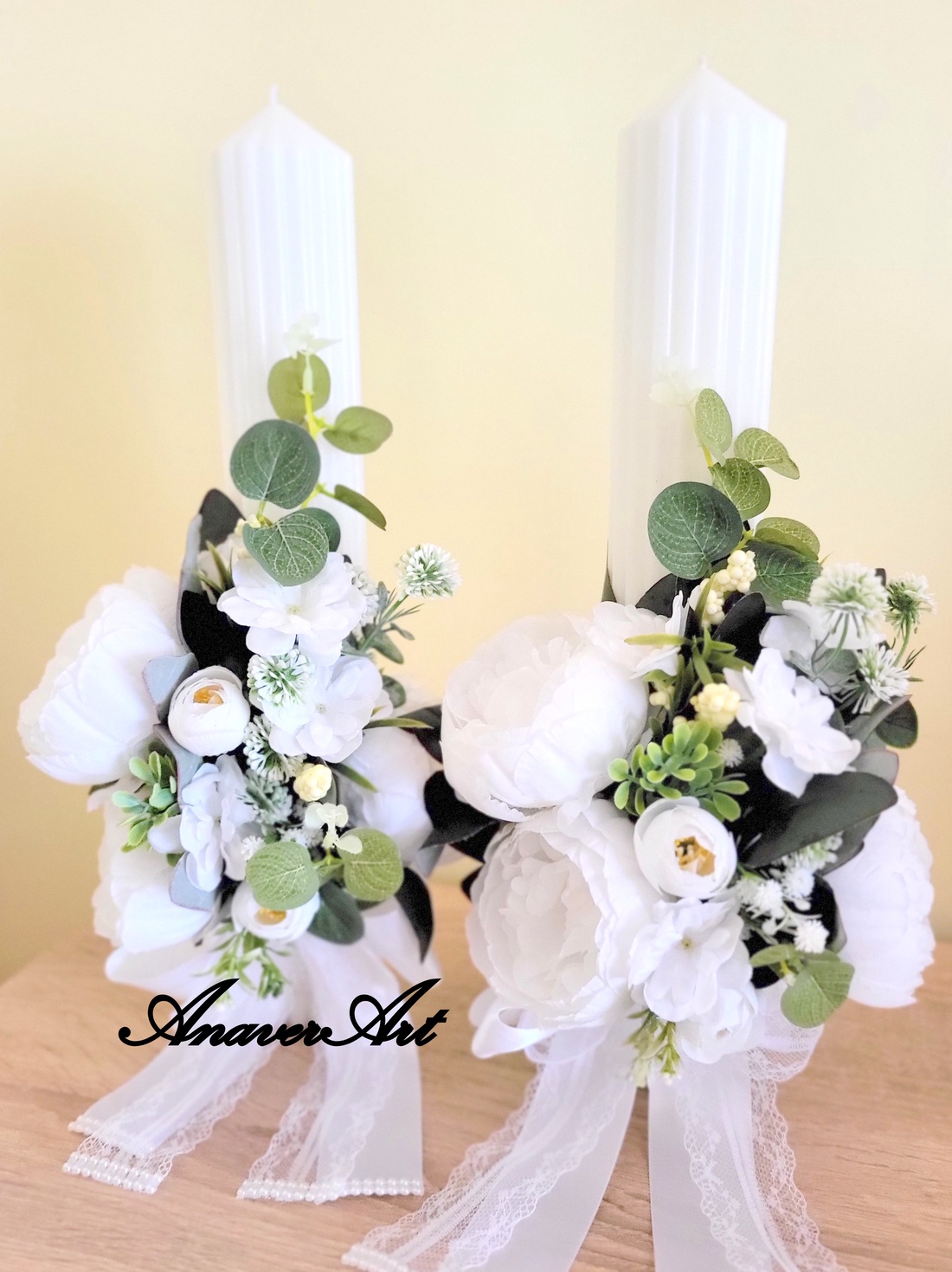 Lumanare de cununie/Lumanare nunta - accesorii nuntă - materiale decor pentru nuntă - lumânări de nuntă și suport lumânări - Artynos.ro